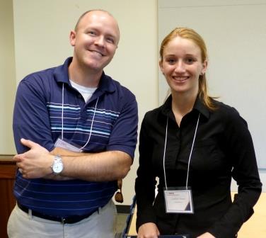 Caroline Vissers with her biomedical engineering mentor, Associate Professor Kent Leach