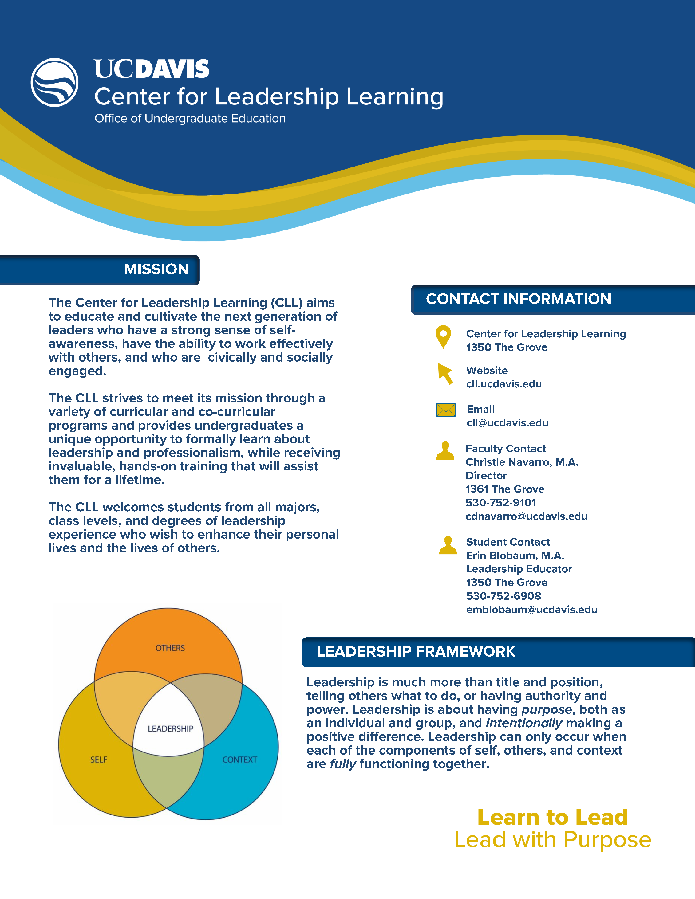 Center for Leadership Learning handout