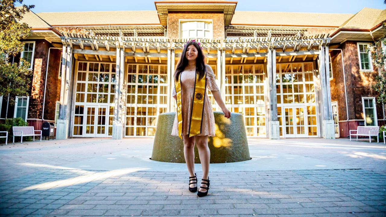 Mahdis Nicokar of the Washington Program poses on graduation day