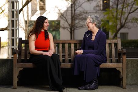 Jumana Esau with Professor Fran Dolan